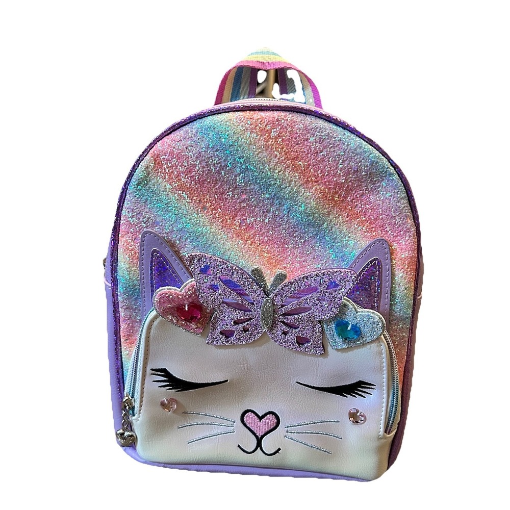 Miss Gwen OMG Mini Backpack: Light Purple Butterfly Sparkle Bag‎